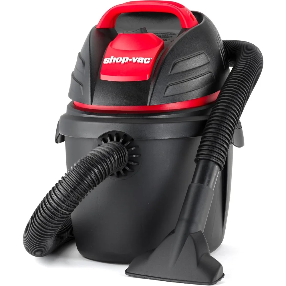 Shop-Vac 9303511 Aspirapolvere a secco e umido da 2,5 galloni, HP di picco da 2,5, diametro 1,25 pollici x tubo da 4 piedi, lunghezza cavo da 12 piedi, montaggio a parete, incluso