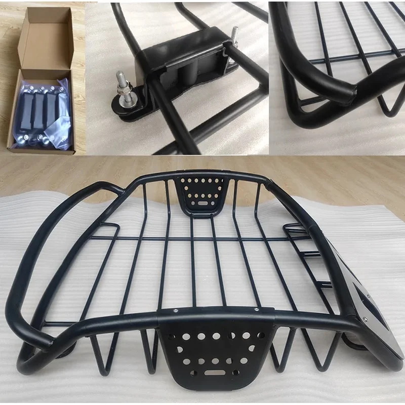High Quality 97*97CM Steel Auto Roof Luggage Rack With Fog Light Mount Hole