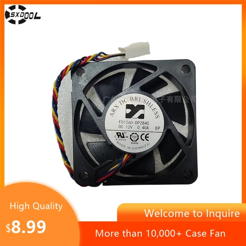 

Для ARX FD1260-DP284C 6015 Вентилятор 12 В 0,40 А малошумный инверторный охлаждающий вентилятор для проектора 60x60x15 мм 5000 об/мин