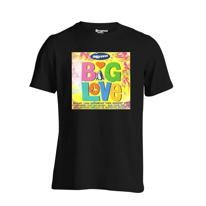 Big Love 1993 Lower Pertwood Farm Wiltshire Rave Flyer T Shirt