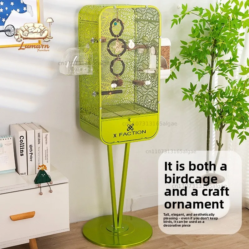 Dry-plated ecological bird cage, parrot cage, indoor vertical large transparent luxury villa, special high-quality bird cage fo
