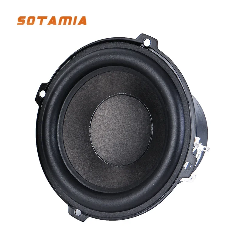 SOTAMIA 1Pcs 4 Inch Woofer Speaker 4 Ohm 15W Bass Audio Sound Speaker High-performance External Magnetic Subwoofer Loudspeaker