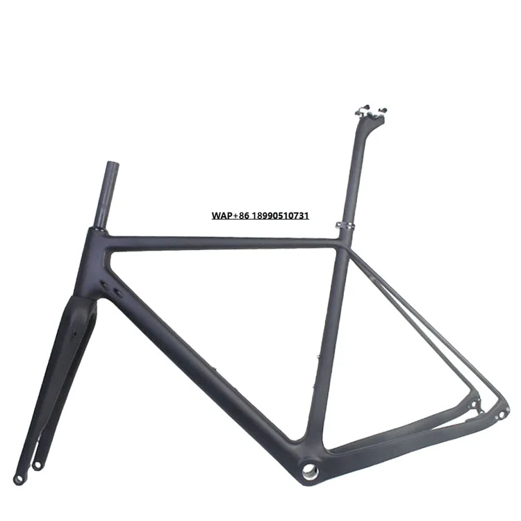 

49/52/54/56/58cm Custom Paint Thru Axle 142X12 Road Disc Frame Carbon Gravel Bike Frame