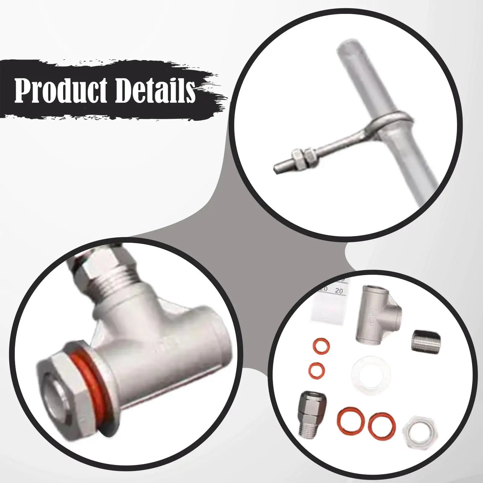 Water Gauge Tube Weldless Stainless Steel PC Kit for Beer Brewing Kettle Accessories DIY Measurement Equipment