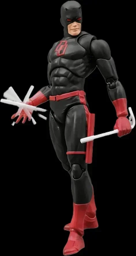 Novo ct brinquedos daredevil figura mafex 223 versão preta vermelho shf anime figura de ação estatueta estátua modelo móvel crianças brinquedos presentes