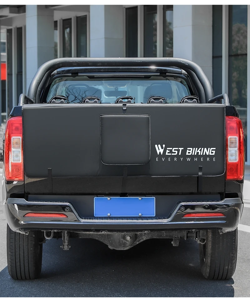 WEST BIKING Pickup-Truck Heckklappenabdeckung Fahrradträger Transportschutzpolster Kratzfester Fixierträger MTB Rennrad Zubehör – Detail 15