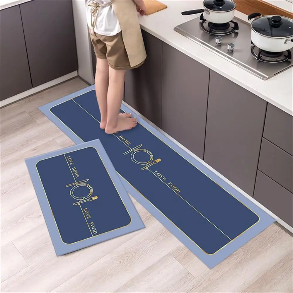 

Kitchen Floor Mat Bedroom Living Room Long Bedside Area Rug Hallway Soft Washable Carpet Anti Slip Bathroom Entrance Doormat