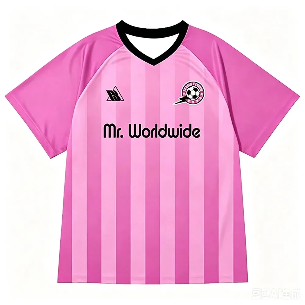 Summer Pitbull Mr Worldwide 305 Pink Jersey I'm Back Tour 2026 T-shirt V-Neck Short Sleeve Tee Women Men Casual Breathable Top image 2