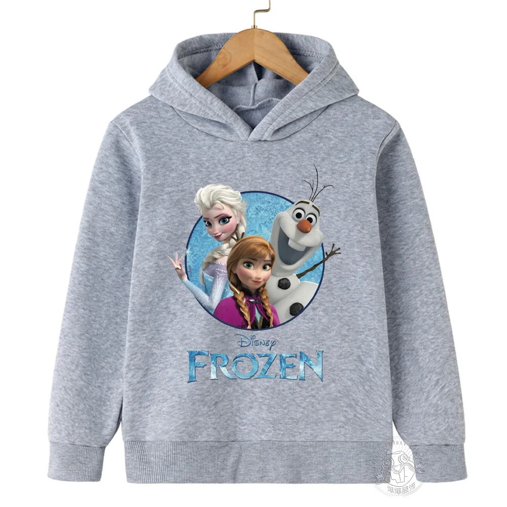 Frozen Elsa Hoodie Kids cartoon Clothes Hoodie Suitable Baby Girl kid Long Sleeve Sweatshirt Antumn Manga Pullover Sweater tops