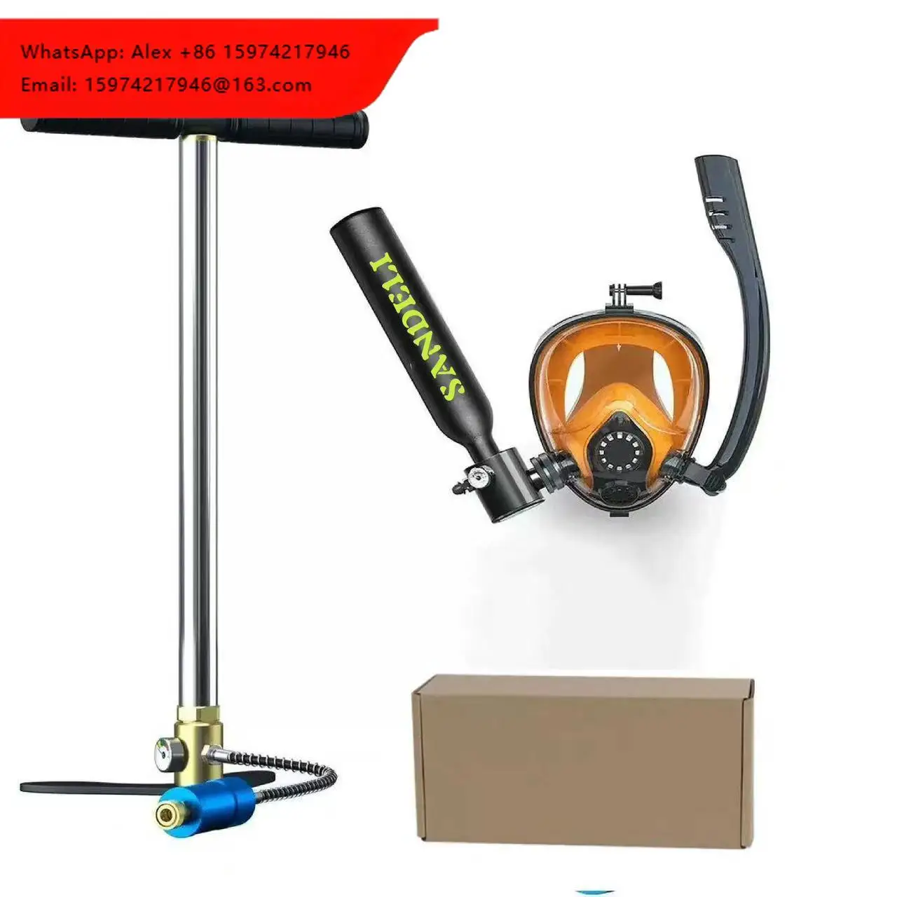 026 New Style Factory Wholesale SANDELI Underwater Diving Equipment Set 0.5L Mini Scuba Por.