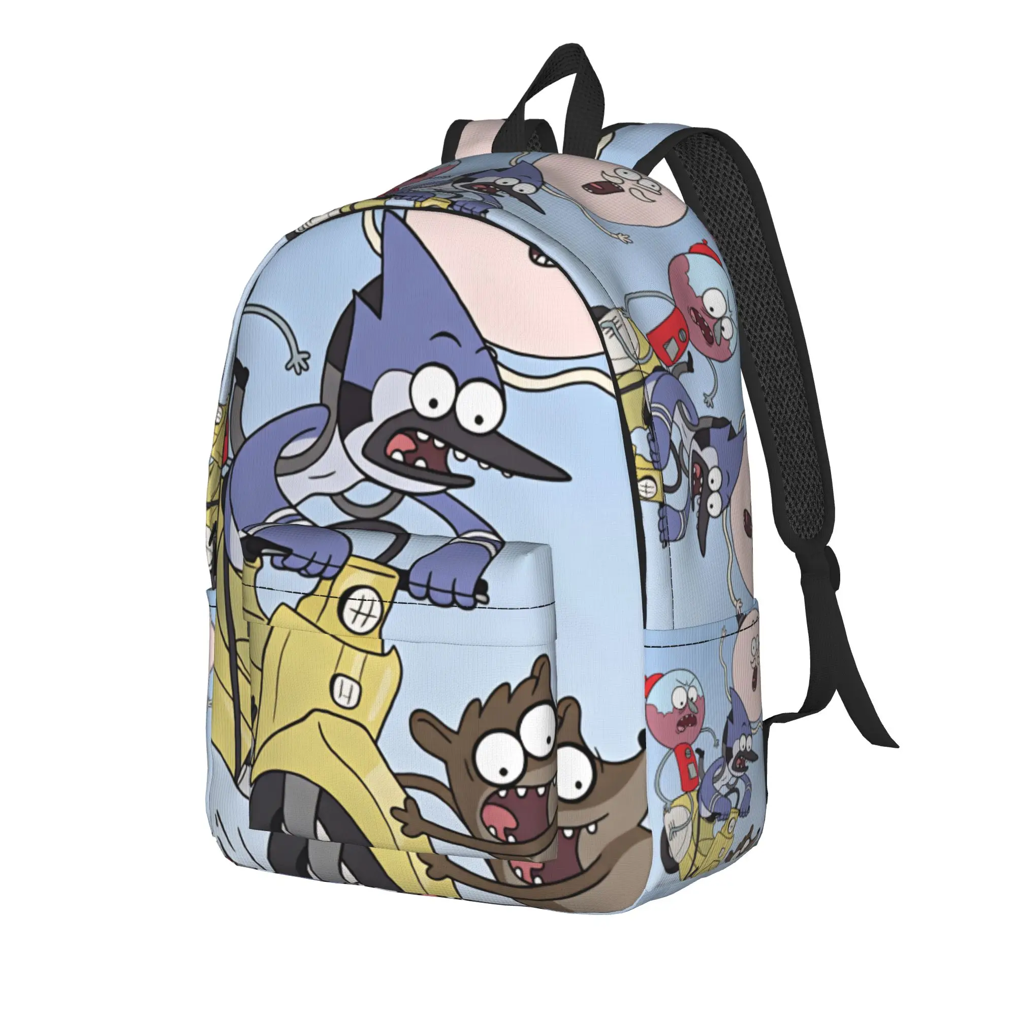 Mordecai And Rigby Regular Show Cartoon Characters Backpack  Trekking Backpacks Women Cool School Bags Designer Durable Rucksack