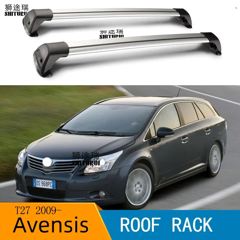 

SHITURUI for Toyota Avensis Estate T27 2009-2019 Ultra Quiet Truck Roof Bar Car Special Aluminum Alloy Belt Lock
