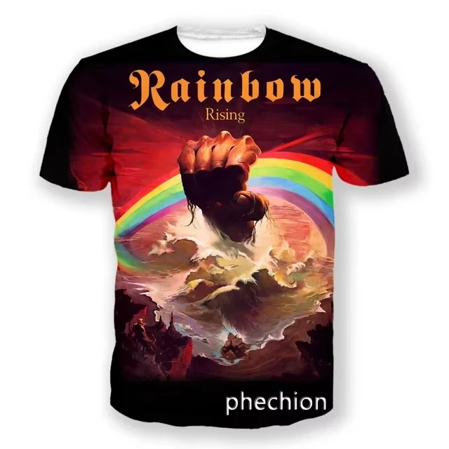 

Rainbow Rock Band 3d Print T-shirt Men Women Fashion Oversized Short Sleeve Tops Tees Sports Gym Tshirt Men's Clothing Kids