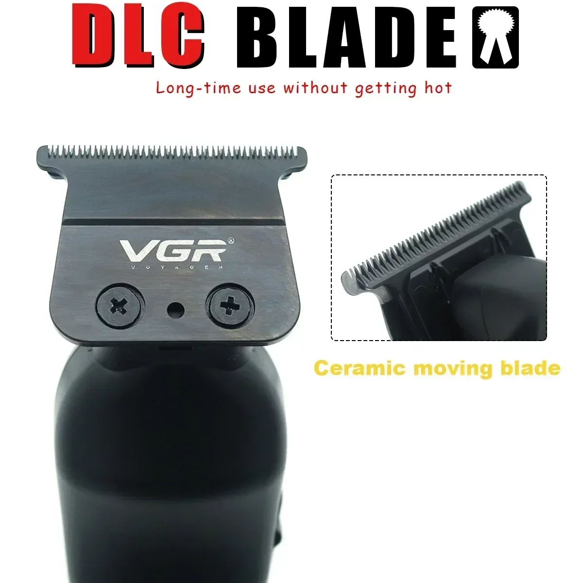 VGR V-995 Electric Hair Clipper for Men Metal Leather Body Household Oil Head Carving LED Digital Display Hair Trimmer - view 2