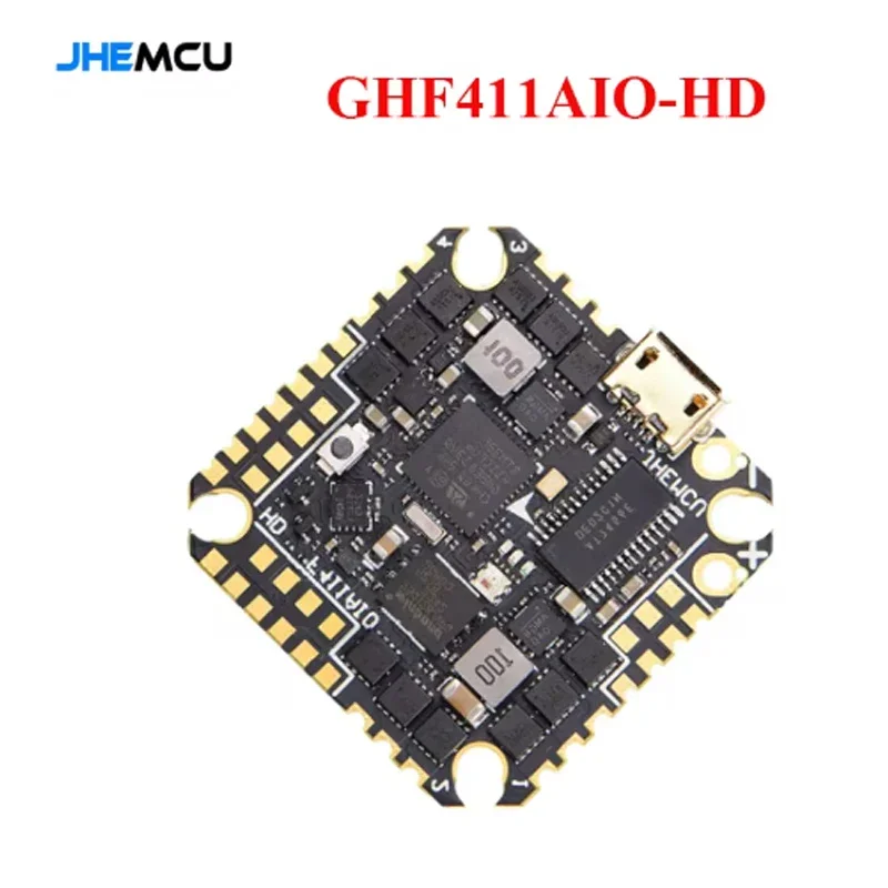 JHEMCU GHF411AIO-HD OSD Flight Controller BLheli_S 40A 3-6S 4in1 Brushless ESC for Toothpick RC FPV Racing Drone