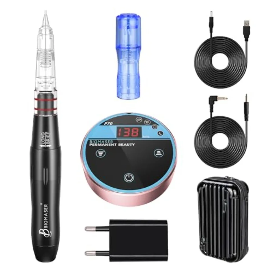 

P70 Permanent Makeup Machine Kit for Professional Eyebrow Eyeliner and Lip Microblading with HighPrecision Swiss Motor Rotary P