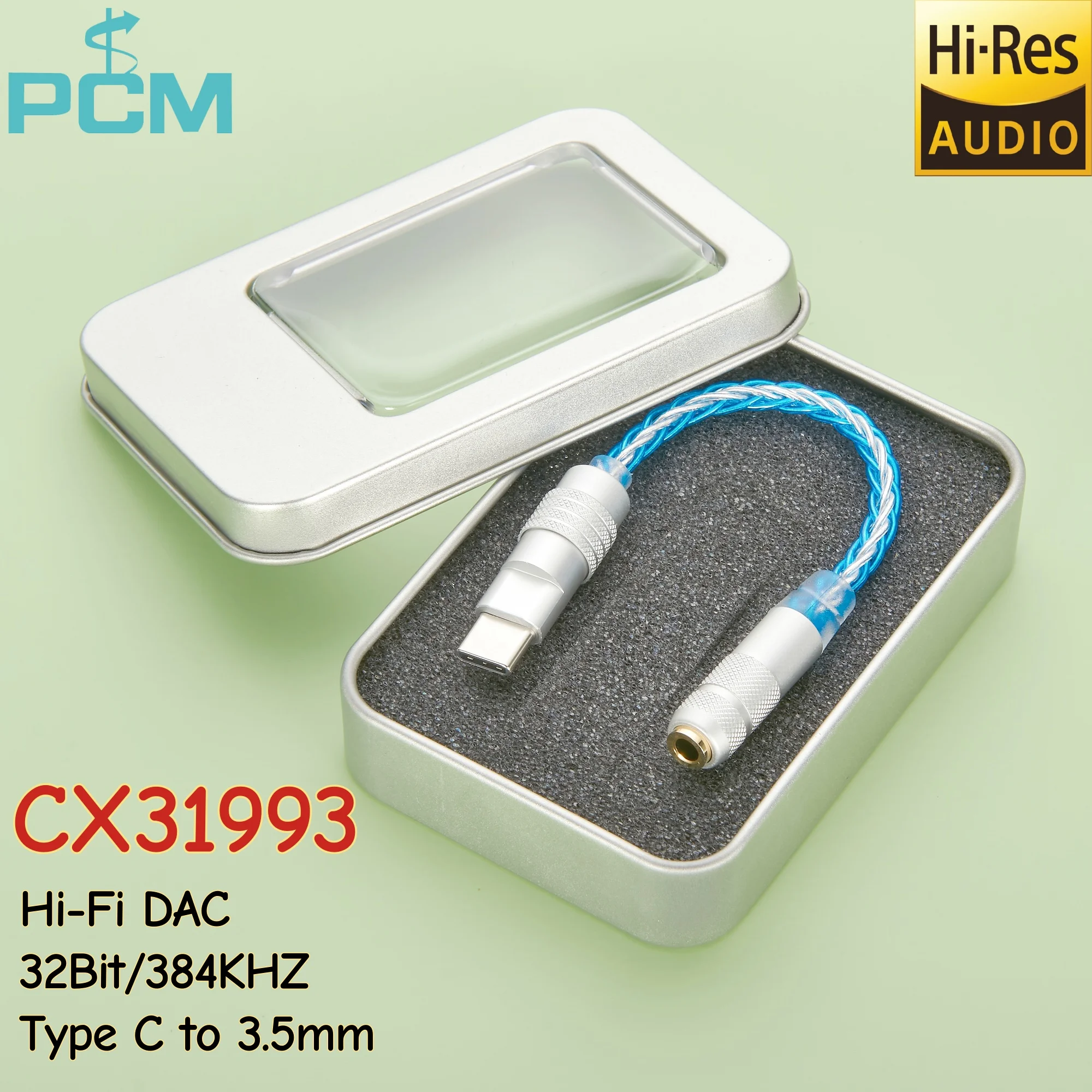 

CX31993 USB Type C to 3.5mm Audio Interface Headphone Amplifier HiFi DAC Earphone Sound Amplifier IEM AMP SNR128dB 32bits 384kHz