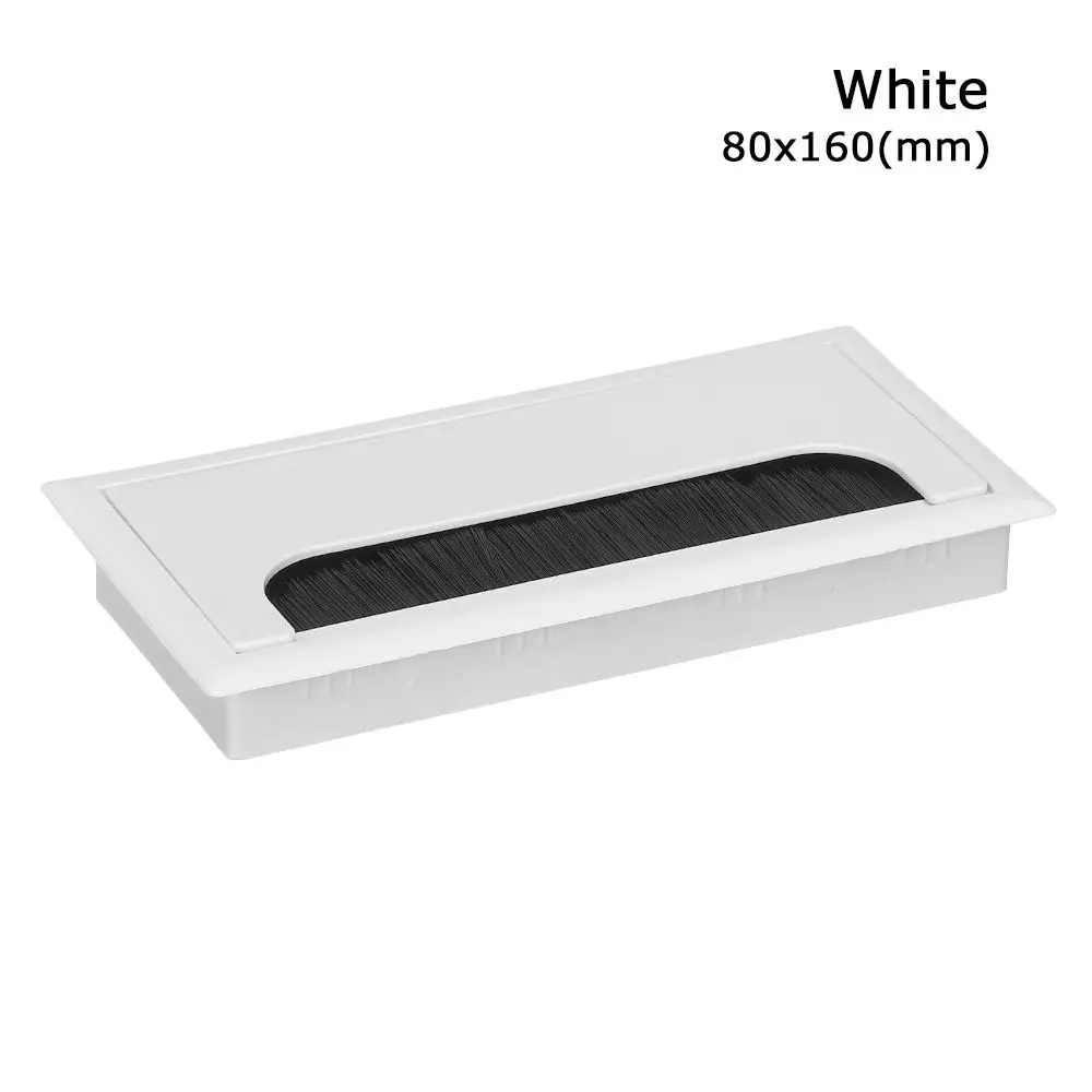 With Black Brush Computer desktop Decor Grommet Hole Cover Wire Cable Holder Wire Box Desk Cable Box Wire Hole Cover