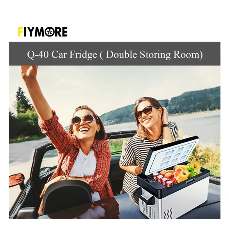 

TULX DC 12 V/ 24V Portable Car Refrigerator Mini Car Fridge Freezer for Truck