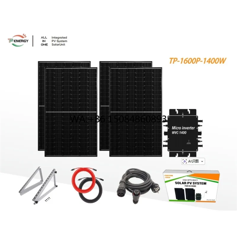 Solar balcony power generation1400W Topsky Complete Balcony Solar Power System 1600Wp Panels Single Phase On Grid