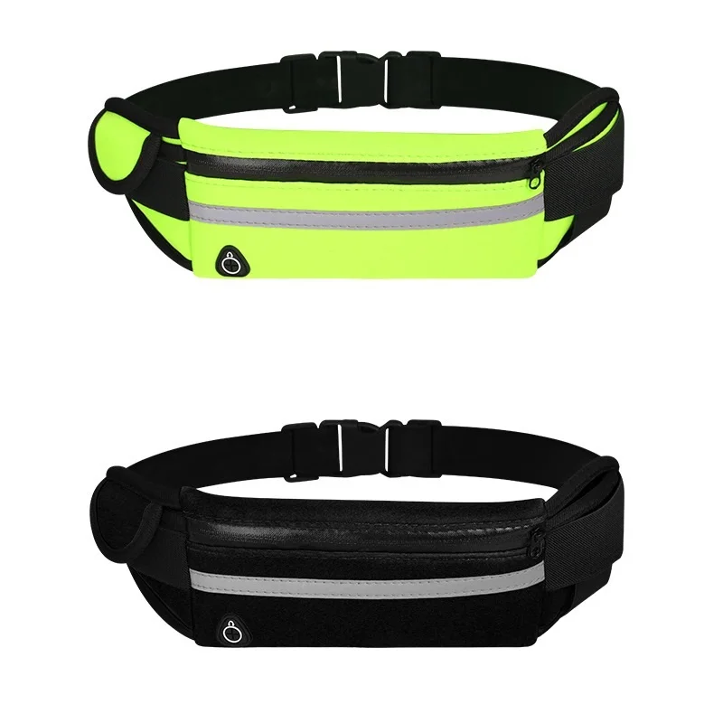 No-Bounce Reflective Running Belt Pouch Pack,Unisex Water Resistant Workout Waist Bag for Fitness, Jogging, Hiking, Cycling