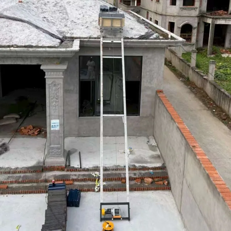 Slope Type Solar Panel Lift Small Tile Roof Special Glazed Tile Steel Door Window Loading Automatic Turning Elevator