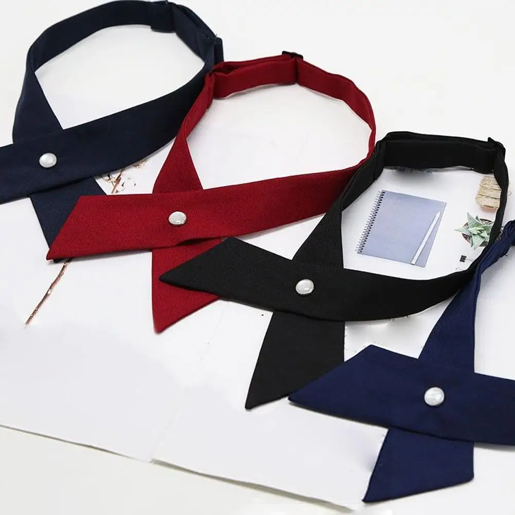 High Quality Cross Bow Tie Removable for Students Graduation Academic Uniform Shirt College Style Collar Flower JK Accessory