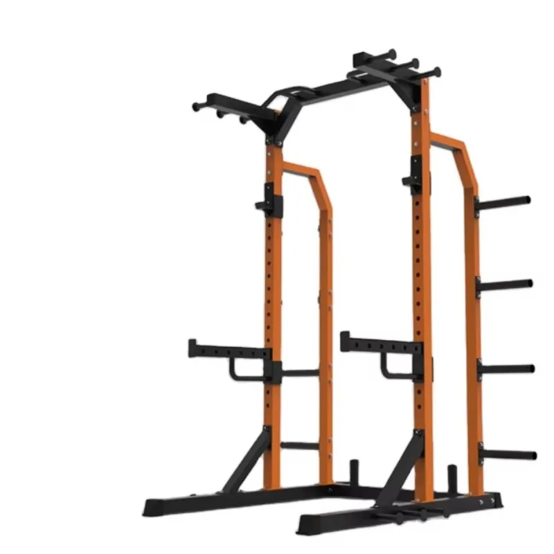 Multi-Function  Squat Machine and Benches Half Rack Heavy Duty Power Cages