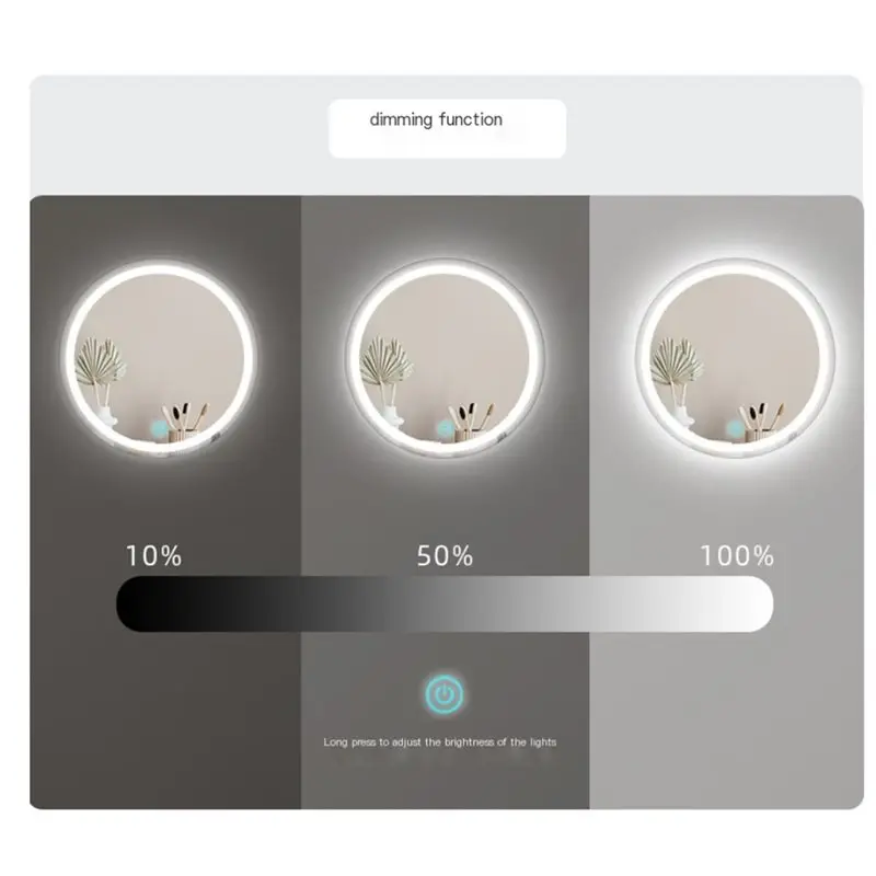New-Mirror LED Light Touch Switch 1-5Mm Mirror 12V LED Light Touch Switch High Sensitivity Touch Sensor AC110V-240V EU Plug
