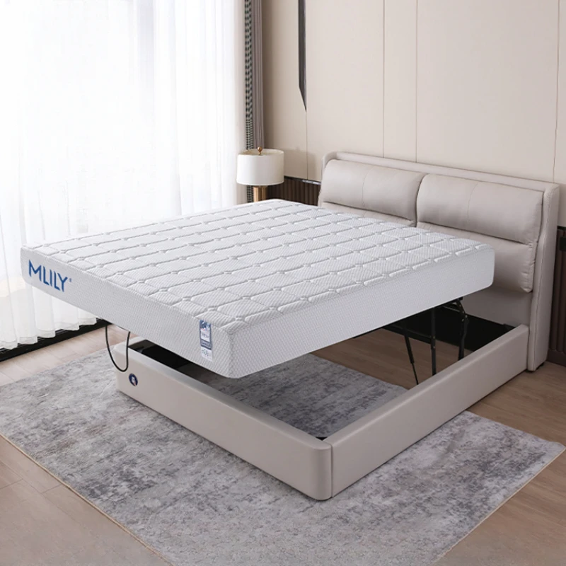 Multifunctional Lifting Storage Soft Master Double Pressure Marriage Bed Modern Minimalist