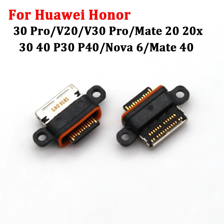 

10 шт. USB-разъем для зарядки для Huawei Honor 30 Pro/V20/V30 Pro/Mate 20 20x 30 40 P30 P40/Nova 6/Mate 40, разъем для зарядного устройства