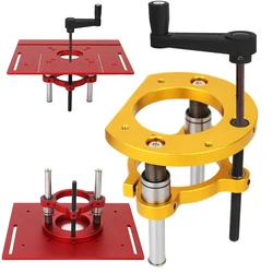 Router Lift 65mm Universal Trimming Machine Router Lift Table Base For Woodworking Benches Table Saw Aluminum alloy Base Tool