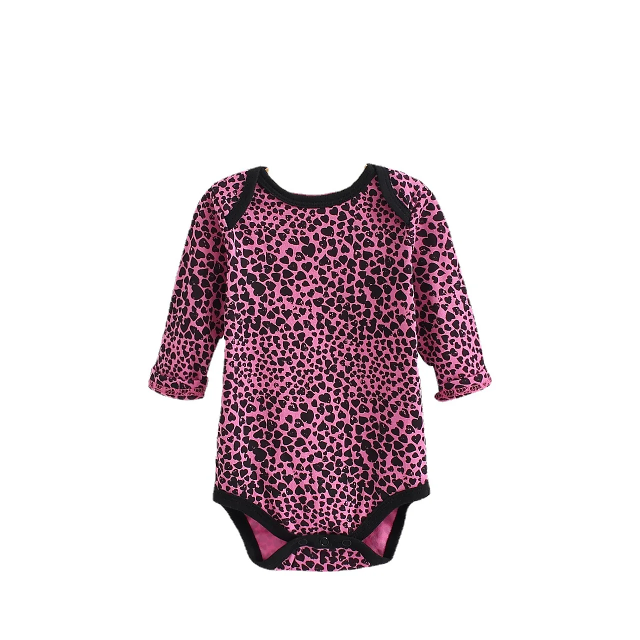 Spring Autumn Cotton Princess Newborn Baby Girl Bodysuits Leopard Floral Girls Jumpsuits Long Sleeve Clothes