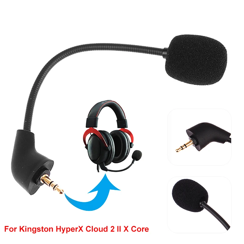 Replacement Game Mic 3.5mm Microphone For Kingston HyperX Cloud 2 II X Core Gaming Headset Accessories