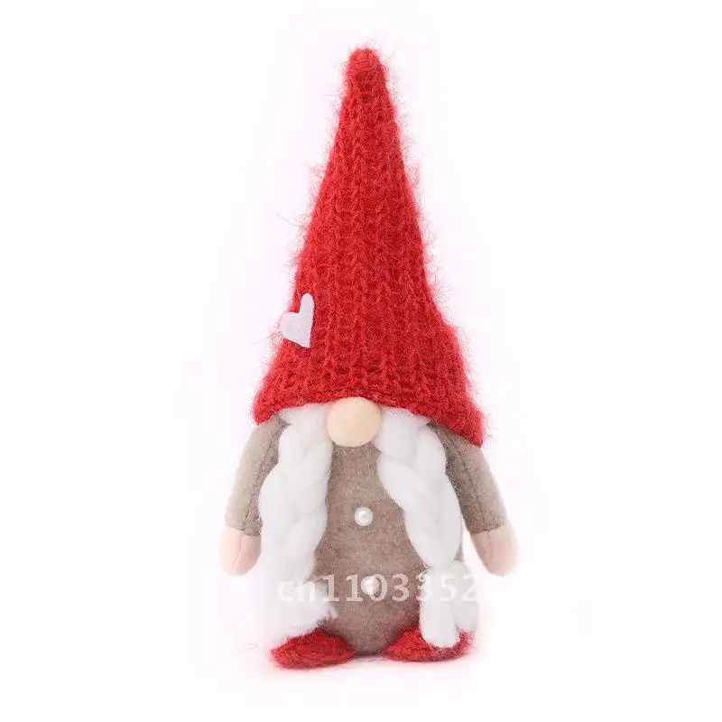 

New Knitted Hat Standing Love Doll Faceless Doll Window Ornaments