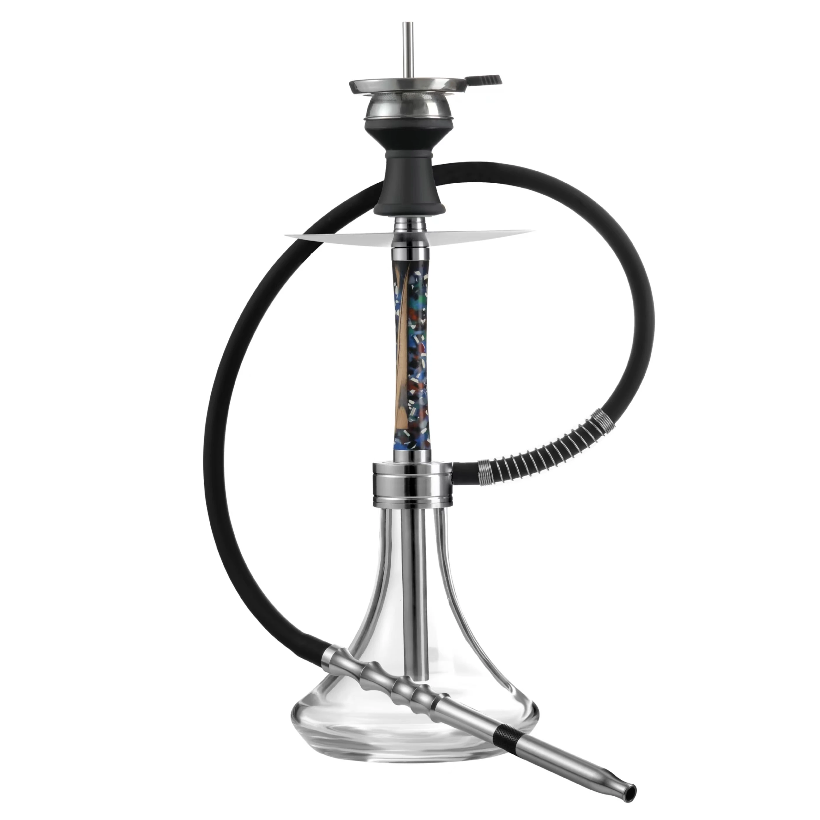 

8-Hole Aluminum Alloy Hookah Arabian Shisha Set Narguile Complete Single Pipe Hooka Smoking Steamers Chicha Accessories Narghile