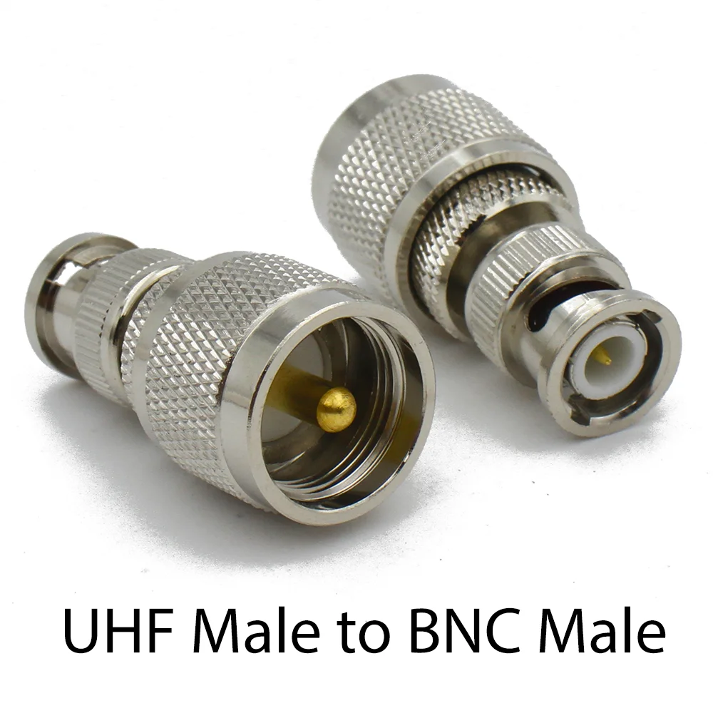UHF Male To BNC Female Adapter RF Coax Connector Copper Nickel Plated  RF Coaxial Wire Connector  for Antenna WiFi Radio