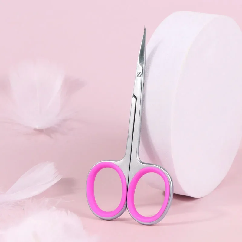 High Quality Warping Tip Cuticle Scissors anti-slippery handle Manicure Stainless Steel Nail skin Cuticle Trimmer Nippers