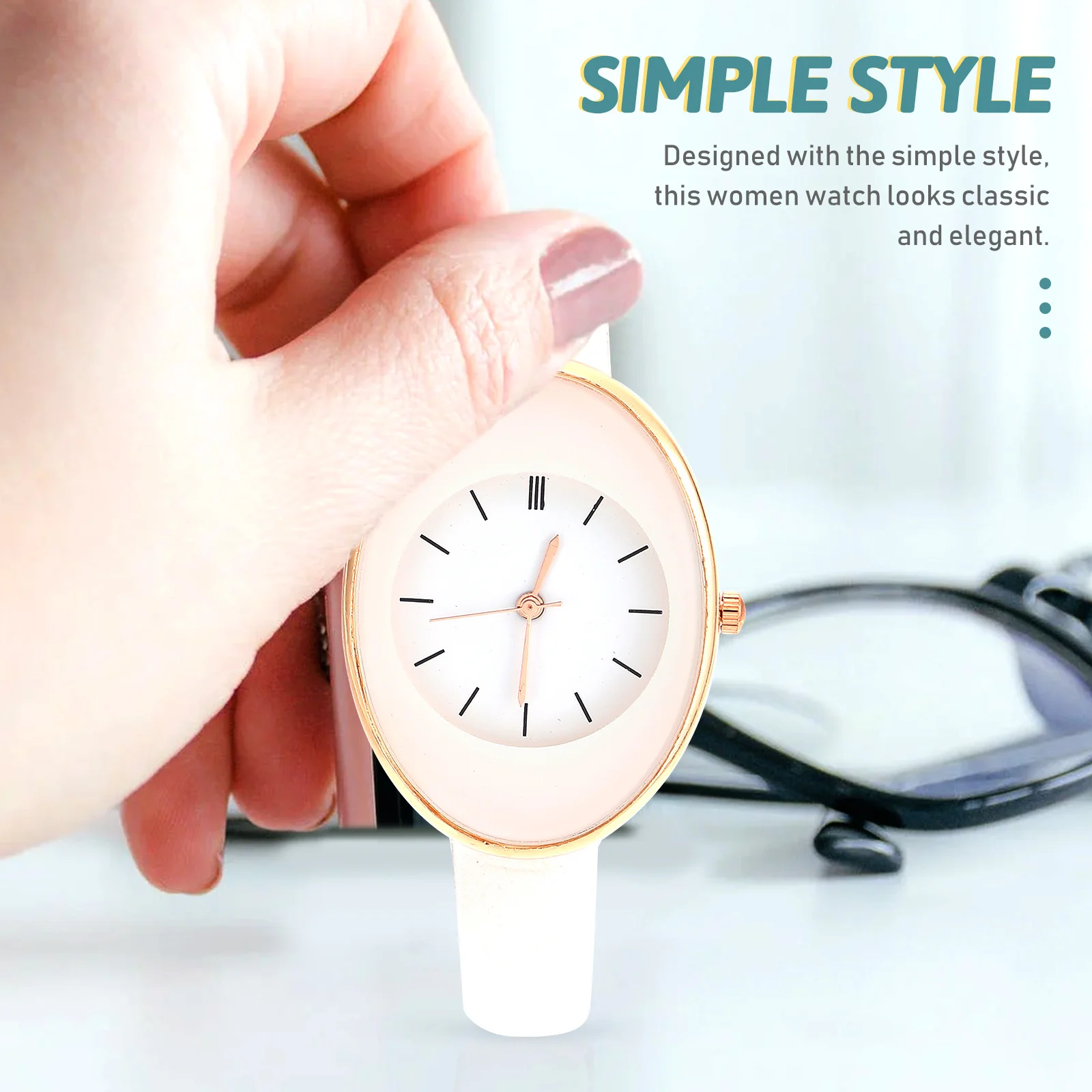 

Quartz Watch Women Fashionable Breathable Strap Casual Quartz Wrist Watch Stylish Ladies Watches Durable Wristwatch for Women
