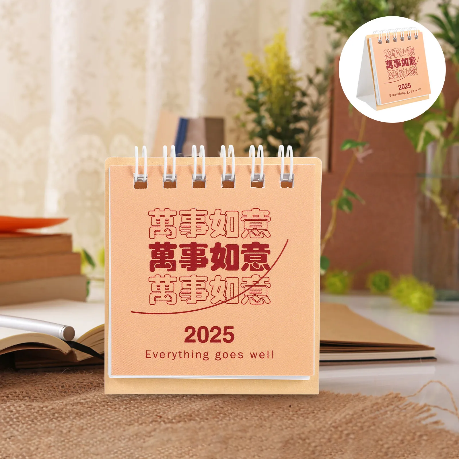 

2025 Mini Desk Calendar Inspirational Desktop Calendar Compact Small Office Desk Organizer with Ample Writing Space Office Decor