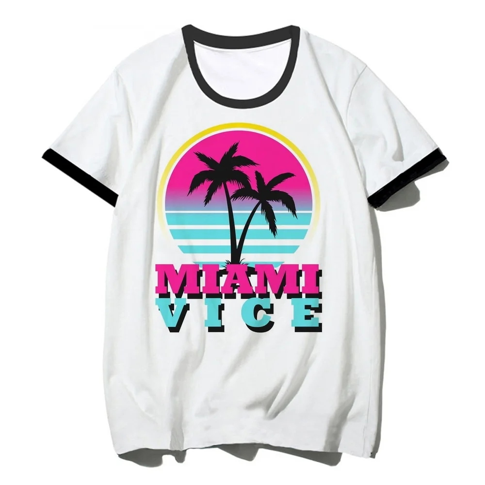 Miami Vice t shirt teen kawaii goth cutecore top tees summer clearance sales graphic dollette japan