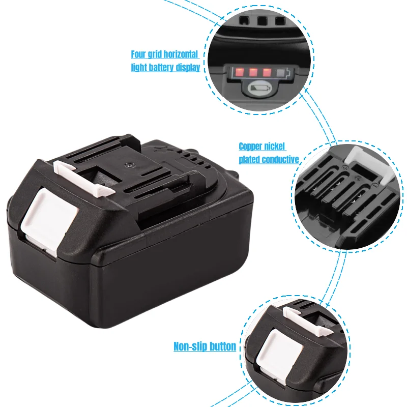 マキタ用充電式リチウム電池,12V, 6000mAh,bl1040,bl1015,bl1020B,bl1016,bl1021,bl1040b