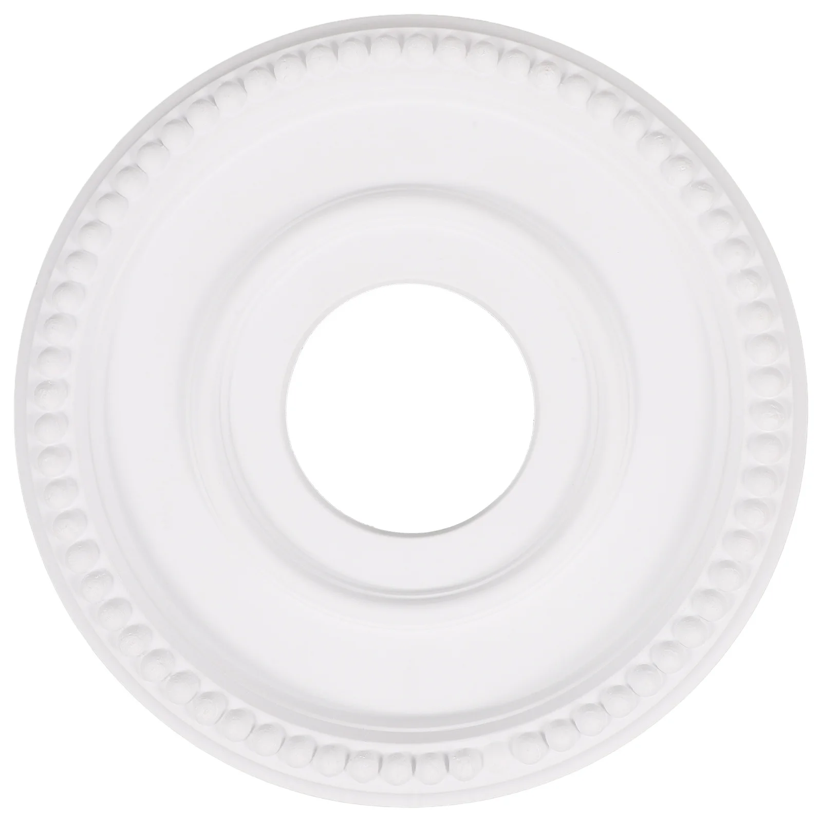 

PU Round Ceiling Medallion 12.4 Inch Decorative Light Cover Plate for Fan Fixtures Chandeliers Ceiling Hole Concealer