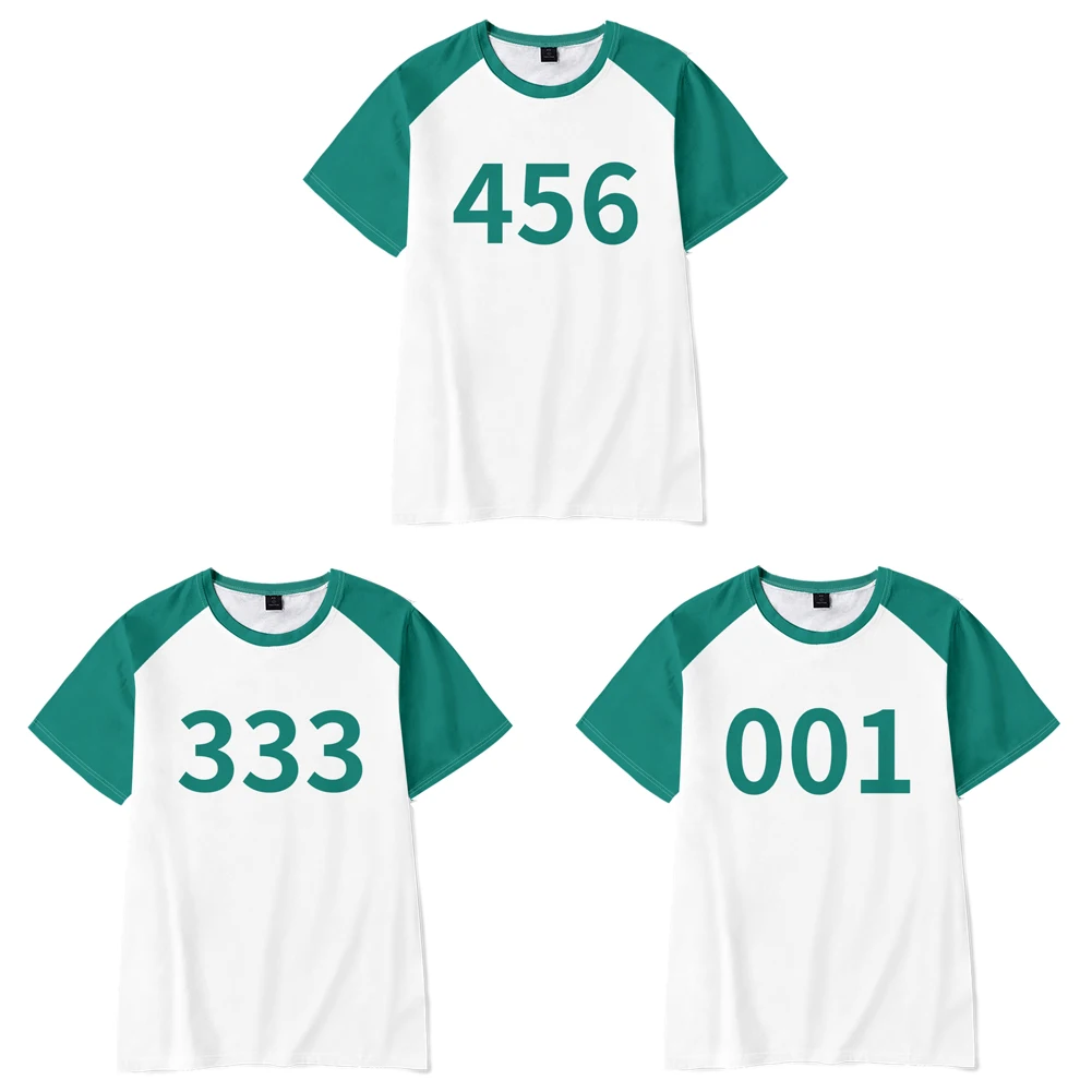 

Numbers Tracksuit Player 456 333 001 Party Clothes Calamari Game Cosplay Costume Popular Korean TV Dramas Unisex Game Sweatshirt