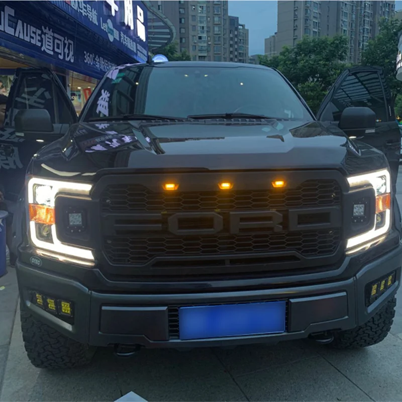 Car Accessories for 2019-2021 Ford RAPTOR F150 LED DRL Dynamic Styling Headlights Turn Signal Far And Near Lights