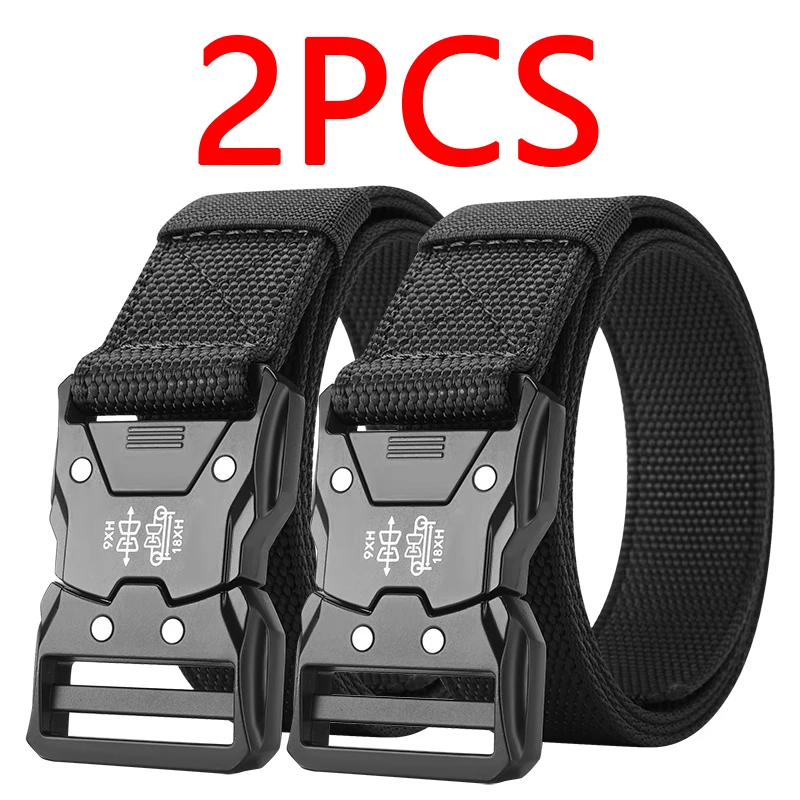 2PC Tactical Waist Belt - Durable Automatic Buckle, Perfect for Outdoor Adventures, Unisex Accessories for Men and Women