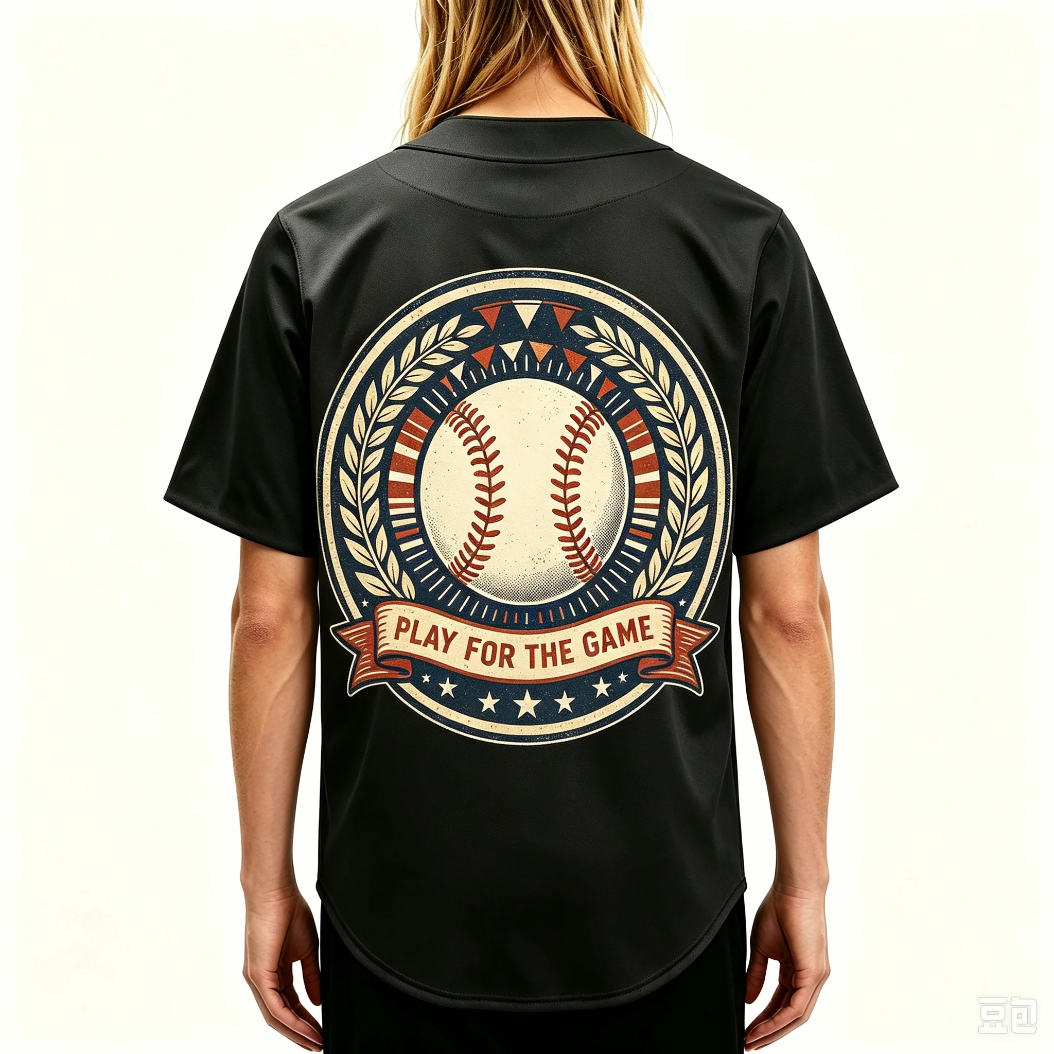 Men's Vintage Baseball Jersey Short-Sleeve Button down 