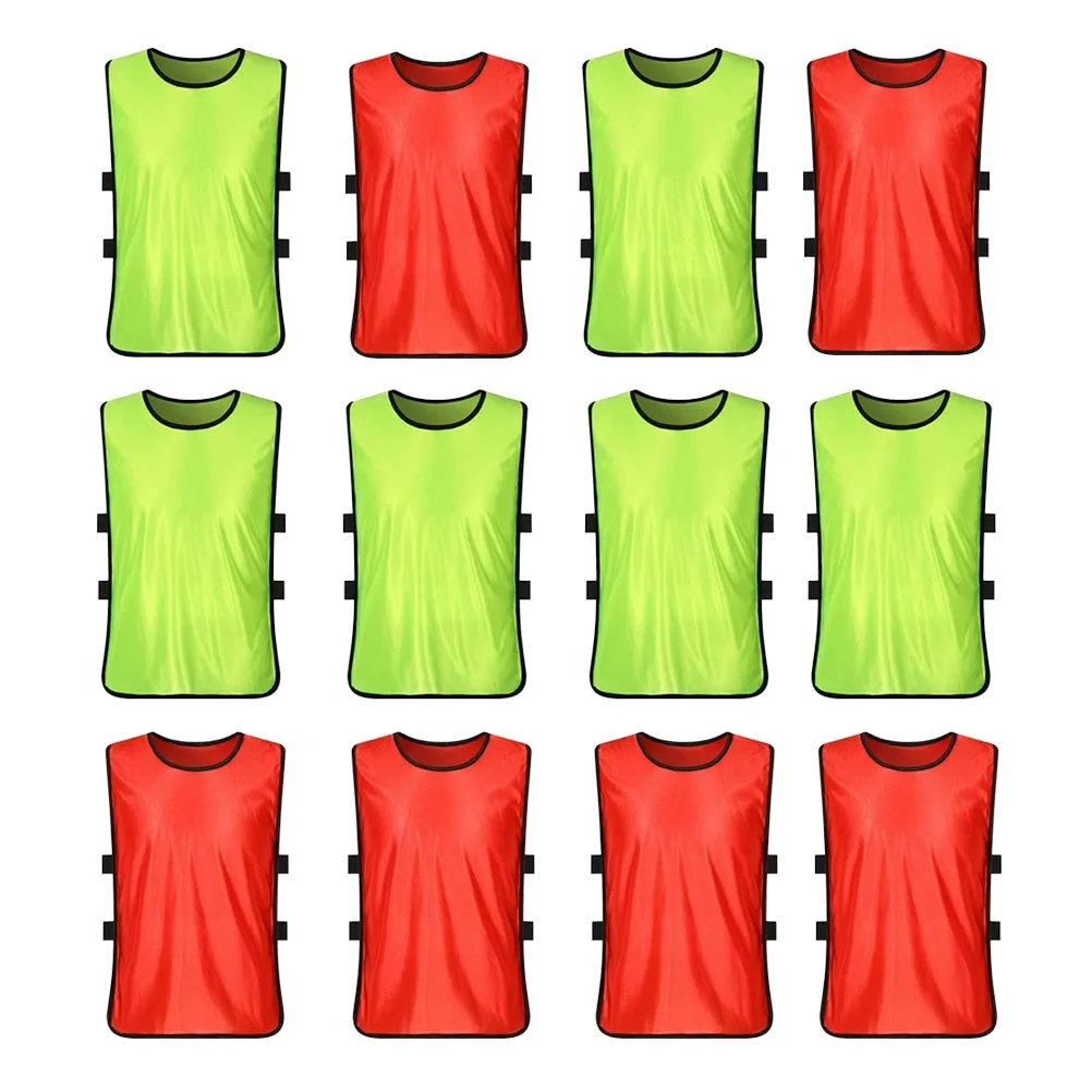 

12PCS Training Vest Kids Bibs Lightweight Fast Drying Summer Sports Jerseys For Children Soccer Football Basketball Teamwear