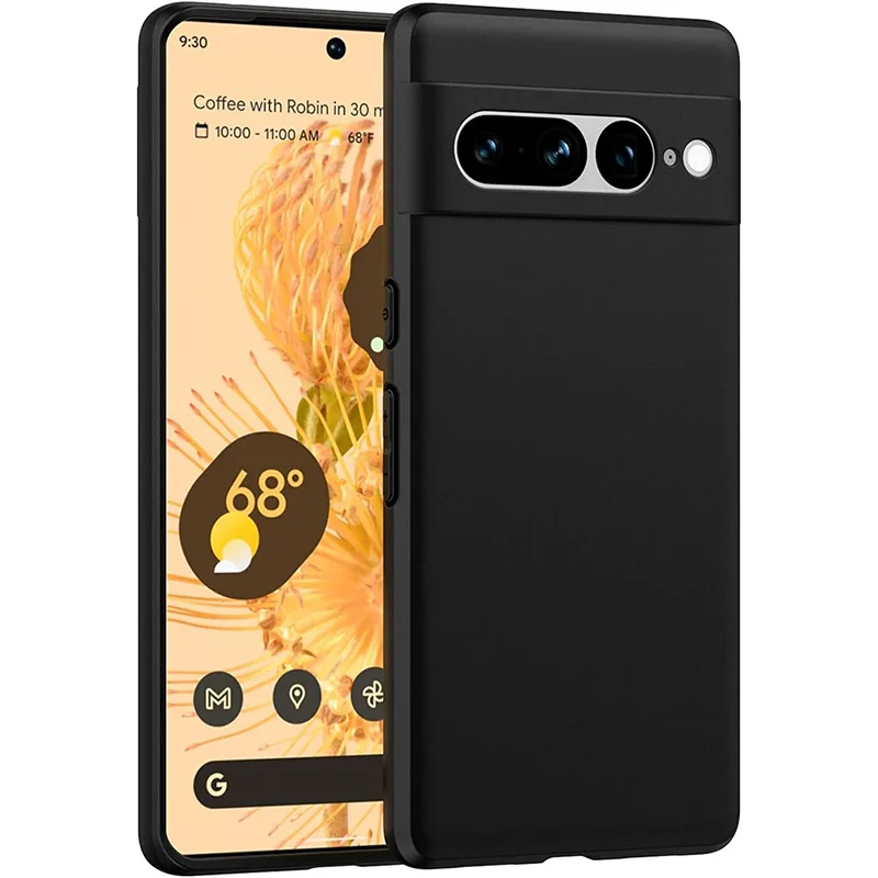 Ultra Thin Luxury Frosted Silicone Soft Case For Google Pixel 9 XL 8 8A 7 6 6A Pro Solid Black Matte Rubber Shell TPU Back Cover