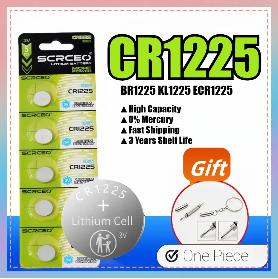 2-60pcs CR1225 3v Lithium Battery Bulk Compatible with CR 1225 Batteries BR1225 KL1225 ECR1225 for Calculator Watch Car Key